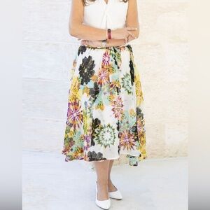 Live 4 Truth A-Line‎ Midi Skirt Black and White Resort Wear